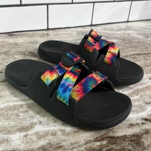 Chaco Chillos Slide Dark Tie Dye Comfort Sandal Kids size 5